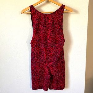 Red cheetah print leotard
